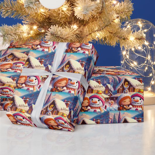 Weihnachten Clay Playday Gingerbrett Snowman Winte Geschenkpapier (Feiertage)