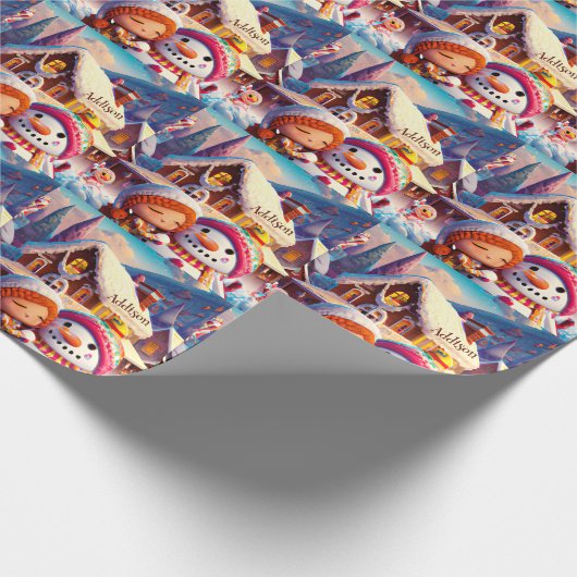 Weihnachten Clay Playday Gingerbrett Snowman Winte Geschenkpapier (Ecke)