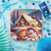 Weihnachten Clay Playday Gingerbrett Snowman Winte Pappteller (Party)