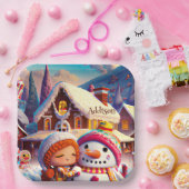 Weihnachten Clay Playday Gingerbrett Snowman Winte Pappteller (Party)