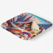 Weihnachten Clay Playday Gingerbrett Snowman Winte Pappteller (Gewinkelt)