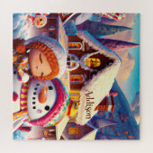 Weihnachten Clay Playday Gingerbrett Snowman Winte Puzzle (Horizontal)