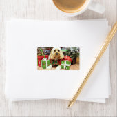 Weihnachten - Cockapoo - Buddy Adressaufkleber (Insitu)