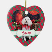Weihnachten - Cockapoo - Casey Keramik Ornament (Rechts)