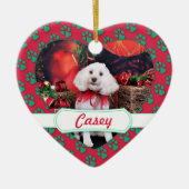 Weihnachten - Cockapoo - Casey Keramik Ornament (Vorne)