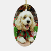 Weihnachten - Cockapoo - Clancy Keramikornament (Rechts)