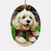 Weihnachten - Cockapoo - Clancy Keramikornament (Vorne)