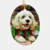 Weihnachten - Cockapoo - Clancy Keramikornament (Hinten)