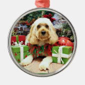 Weihnachten - Cockapoo - Freund Silbernes Ornament (Vorne)