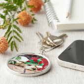 Weihnachten - Cockapoo - kc Schlüsselanhänger (Seite)