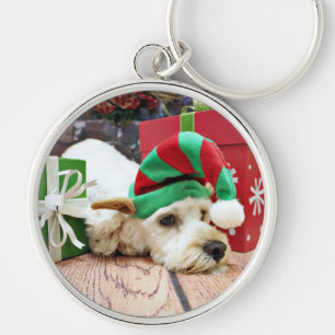 Weihnachten - Cockapoo - kc Schlüsselanhänger