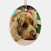 Weihnachten - Cockapoo - Odie Keramik Ornament (Rechts)