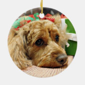 Weihnachten - Cockapoo - Odie Keramik Ornament (Hinten)