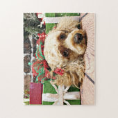 Weihnachten - Cockapoo - Rubin Puzzle (Vertikal)