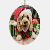 Weihnachten - Cockapoo - Sadie Keramik Ornament (Rechts)