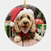 Weihnachten - Cockapoo - Sadie Keramik Ornament (Hinten)