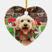 Weihnachten - Cockapoo - Trixie Keramikornament (Vorne)