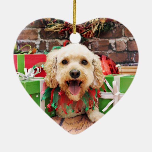 Weihnachten - Cockapoo - Trixie Keramikornament (Hinten)