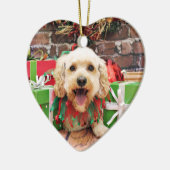 Weihnachten - Cockapoo - Trixie Keramikornament (Links)