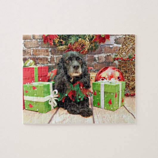 Weihnachten - Cocker spaniel - Lilie Puzzle (Horizontal)