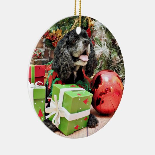 Weihnachten - Cocker spaniel - Marshall Keramikornament (Rechts)