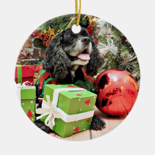 Weihnachten - Cocker spaniel - Marshall Keramikornament (Vorne)