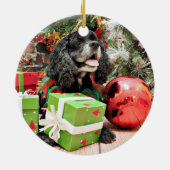Weihnachten - Cocker spaniel - Marshall Keramikornament (Hinten)