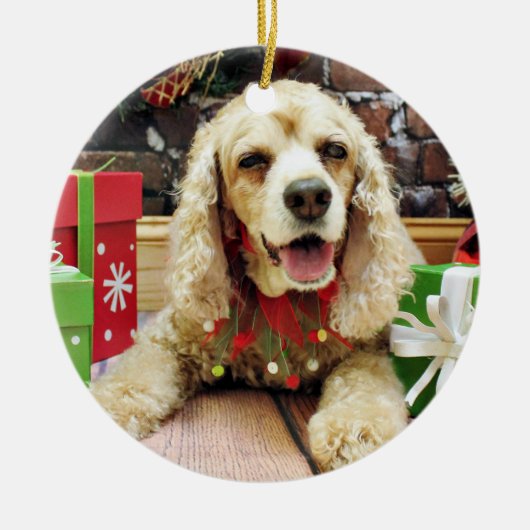 Weihnachten - Cocker spaniel - Mollie Keramikornament (Vorne)
