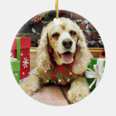 Weihnachten - Cocker spaniel - Mollie Keramikornament (Hinten)