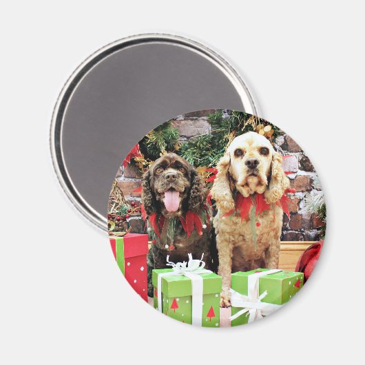 Weihnachten - Cocker Spaniel - Murphy - Calvin Magnet (Vorderseite/Rückseite)