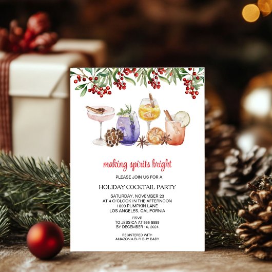 Weihnachten Cocktail Party Einladung