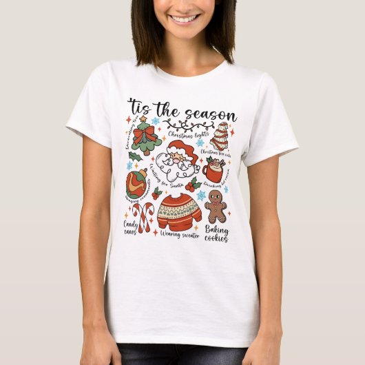 Weihnachten, Cocoa und Candy Cane T-Shirt (Vorderseite)