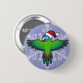 Weihnachten Conure/Lorikeet/Papagei Button (Vorne & Hinten)