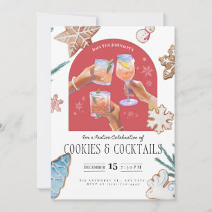 Weihnachten "Cookies & Cocktails" Soiree Einladung