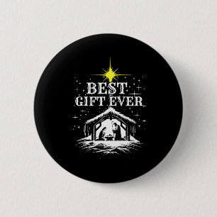 Weihnachten Cool Jesus Krippenszene Christlich Button
