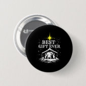 Weihnachten Cool Jesus Krippenszene Christlich Button (Vorne & Hinten)
