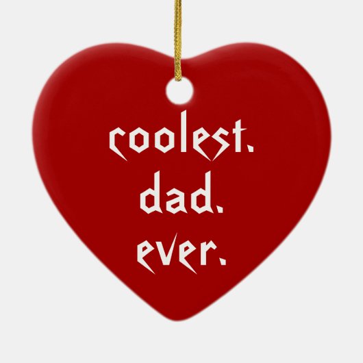 Weihnachten Cooler Vater je Roter Vater Keramikornament (Hinten)