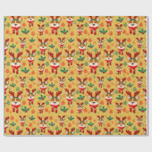Weihnachten Corgi Dog Geschenkpapier (Flach)