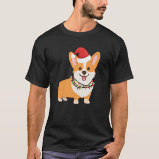 Weihnachten Corgi Hund Cartoon Stil Fawn Red Sweet T-Shirt