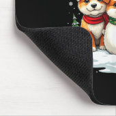 Weihnachten Corgi Welppies Snowman Dog Trio Santa  Mousepad (Ecke)