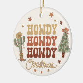 Weihnachten, Cowboy Weihnachten Keramik Ornament (Links)