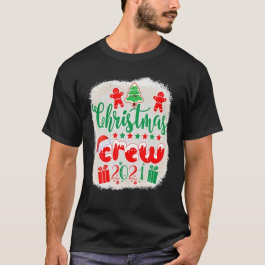 Weihnachten Crew 2021 Frohe Weihnachten und Helle T-Shirt (Vorderseite)
