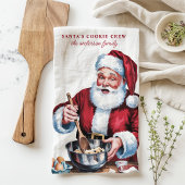 Weihnachten - Crew des Weihnachtsmanns Personalisi Geschirrtuch