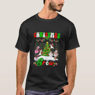 Weihnachten Crew Funny Flamingo Ghost Pine Tree Xm T-Shirt