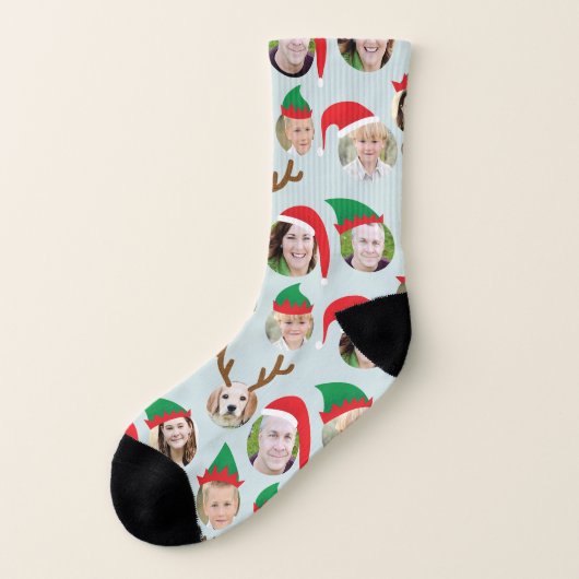 Weihnachten Crew Sechs Fotos Familie oder Freunde  Socken (Links - Außen)