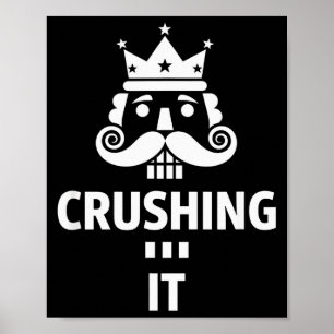 Weihnachten Crushing It Nussknacker - Lustiger Ret Poster