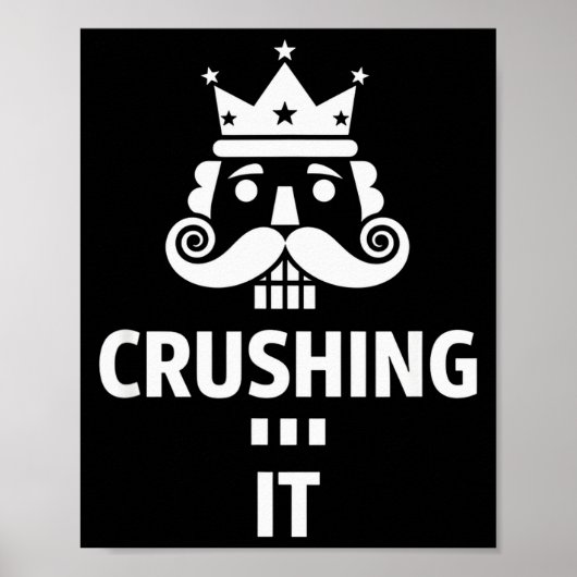 Weihnachten Crushing It Nussknacker - Lustiger Ret Poster (Vorne)