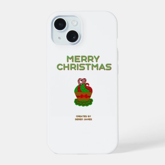 Weihnachten Cupcake Apple iPhone 15 Fall Hülle (Rückseite)