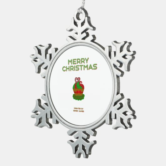 Weihnachten Cupcake Snowflake Ornament (Rechts)