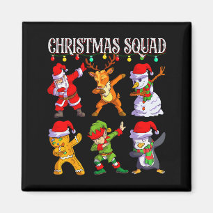 Weihnachten Dab Santa Freunde Passende Familie Chr Magnet